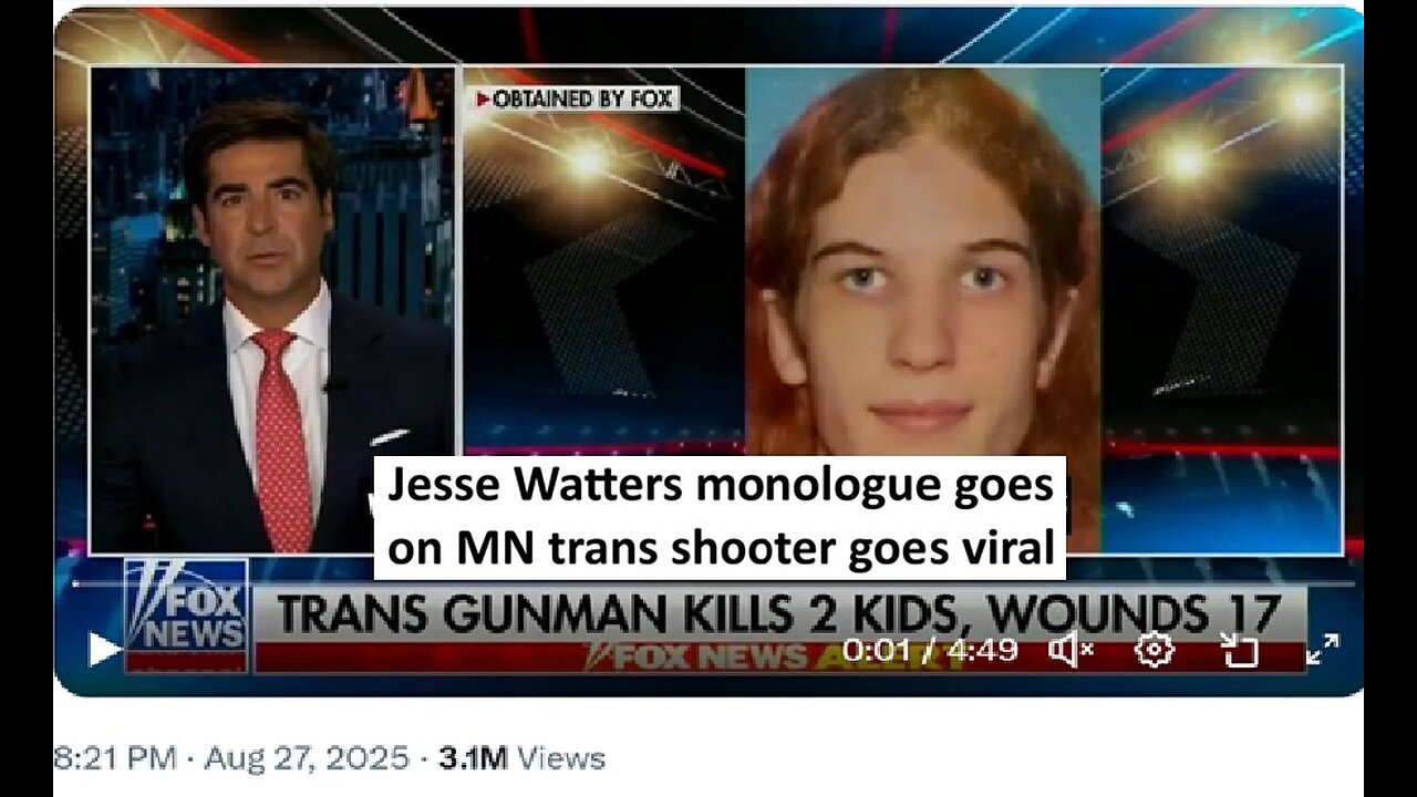 Jesse Watters trans gunman monologue goes viral