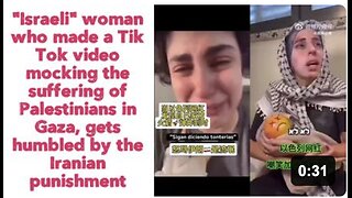 🇮🇷⚡️ "Israeli" women who made a Tik Tok video mocking the suffering of Palestinians in Gaza, gets humbled by the Iranian punishment