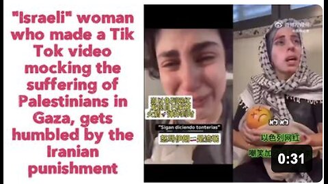 🇮🇷⚡️ "Israeli" women who made a Tik Tok video mocking the suffering of Palestinians in Gaza, gets humbled by the Iranian punishment