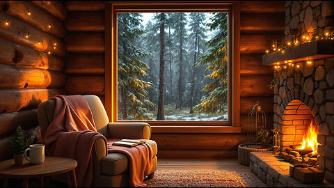 Cloudberry Cabin | Gentle Rain & Fireplace Ambience for Sleep & Study