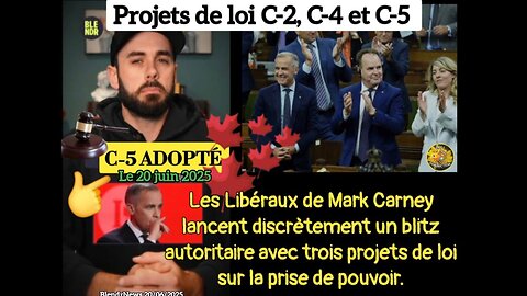 Mark Carney lancent un blitz autoritaire avec trois projets de loi sur la prise de pouvoir.