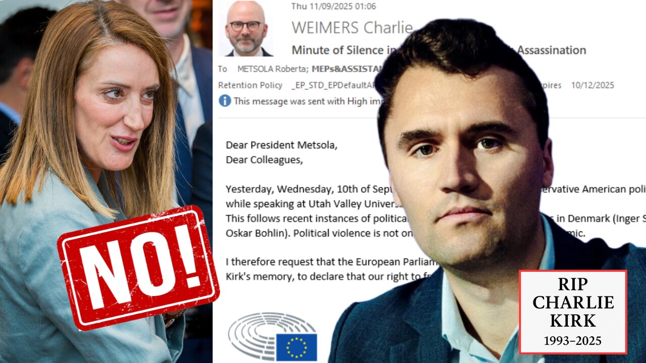 EU LEFTIST SHUTS DOWN Charlie Weimers Tribute | Silence Rejected for Charlie Kirk