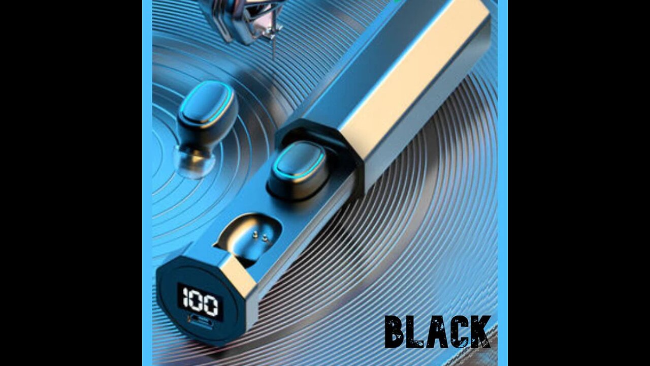 Wireless Earphone with Bluetooth 5.0, IPX7 Waterproof, Touch Control, Pull-out Charging Case & LED