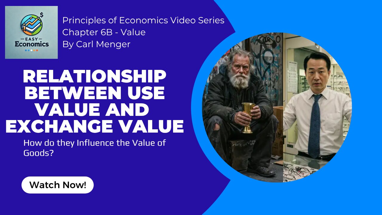 Principles of Economics by Carl Menger Chapter 6B - Relationship Use Value and Exchange Value