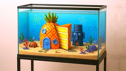 I Built A Bikini Bottom Fish Tank CAKE!