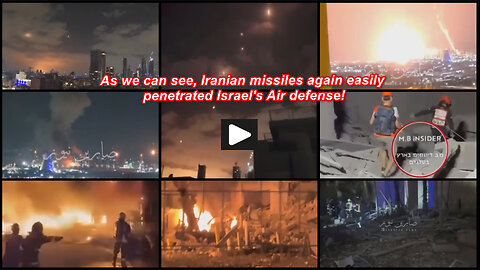 Israel: Overnight Iranian missile strikes on various targets