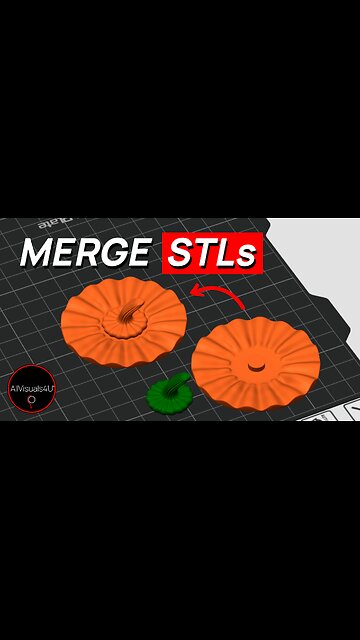 🎃 How To Combine STL Files - Bambu Studio Merge Objects - Bambu Studio Move Object Up | #Shorts