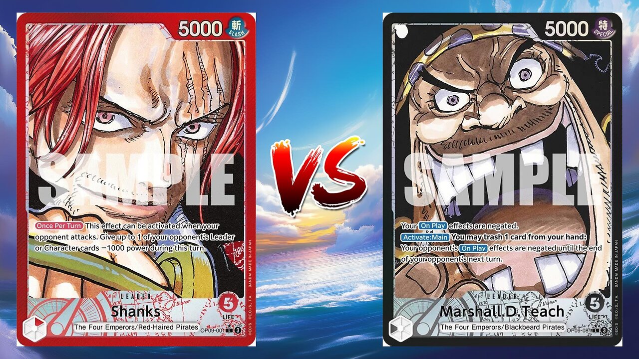 One Piece TCG Red Haired Shanks VS Blackbeard!!