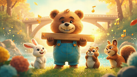 Bear Builds a Bridge | Kids Song About Teamwork & Cooperation