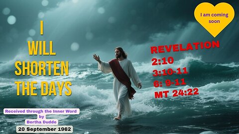 I will keep you from the hour of trial that is coming on the whole world. Rev 3:10-11