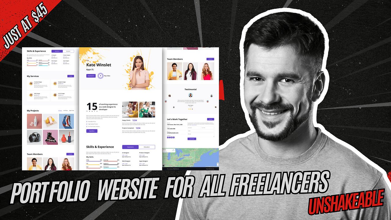 Build a Freelance Portfolio Website for $45 in 2025 (Step-by-Step Tutorial) 🚀 | Land Clients FAST!