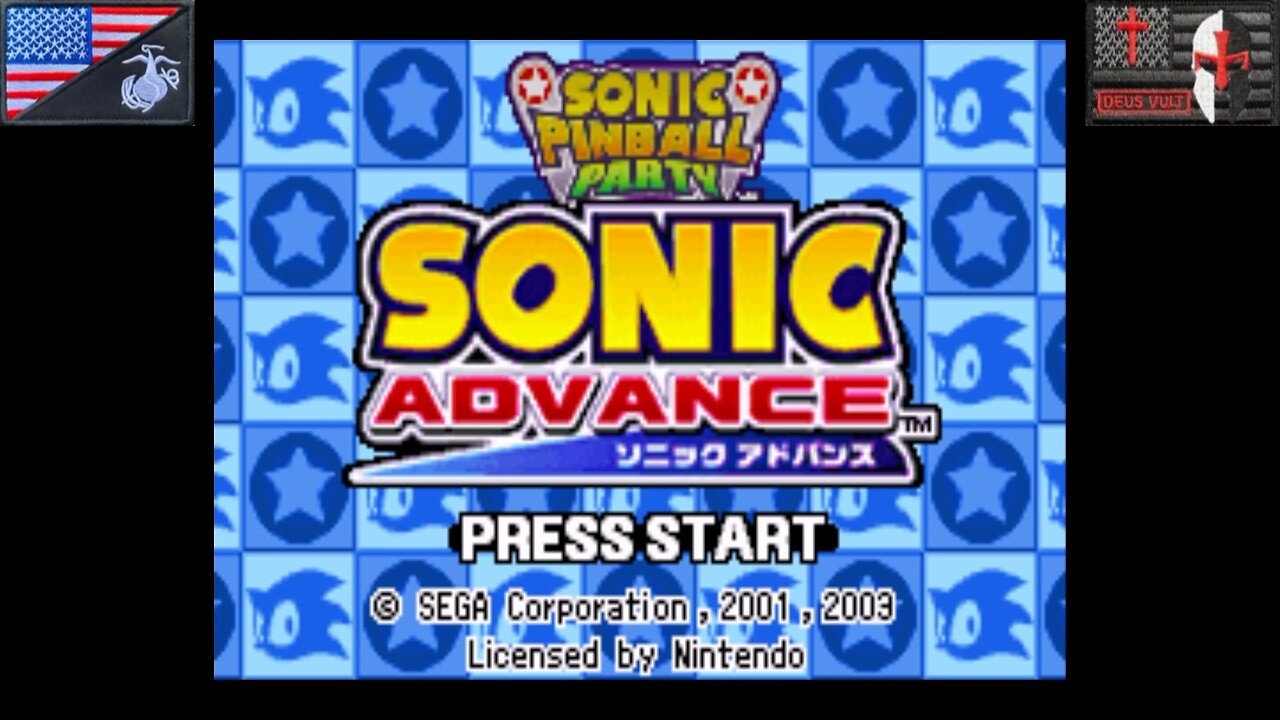 Combo Pack: Sonic Advance + Sonic PInball Party (GBA - Attract Mode) [NA Only]