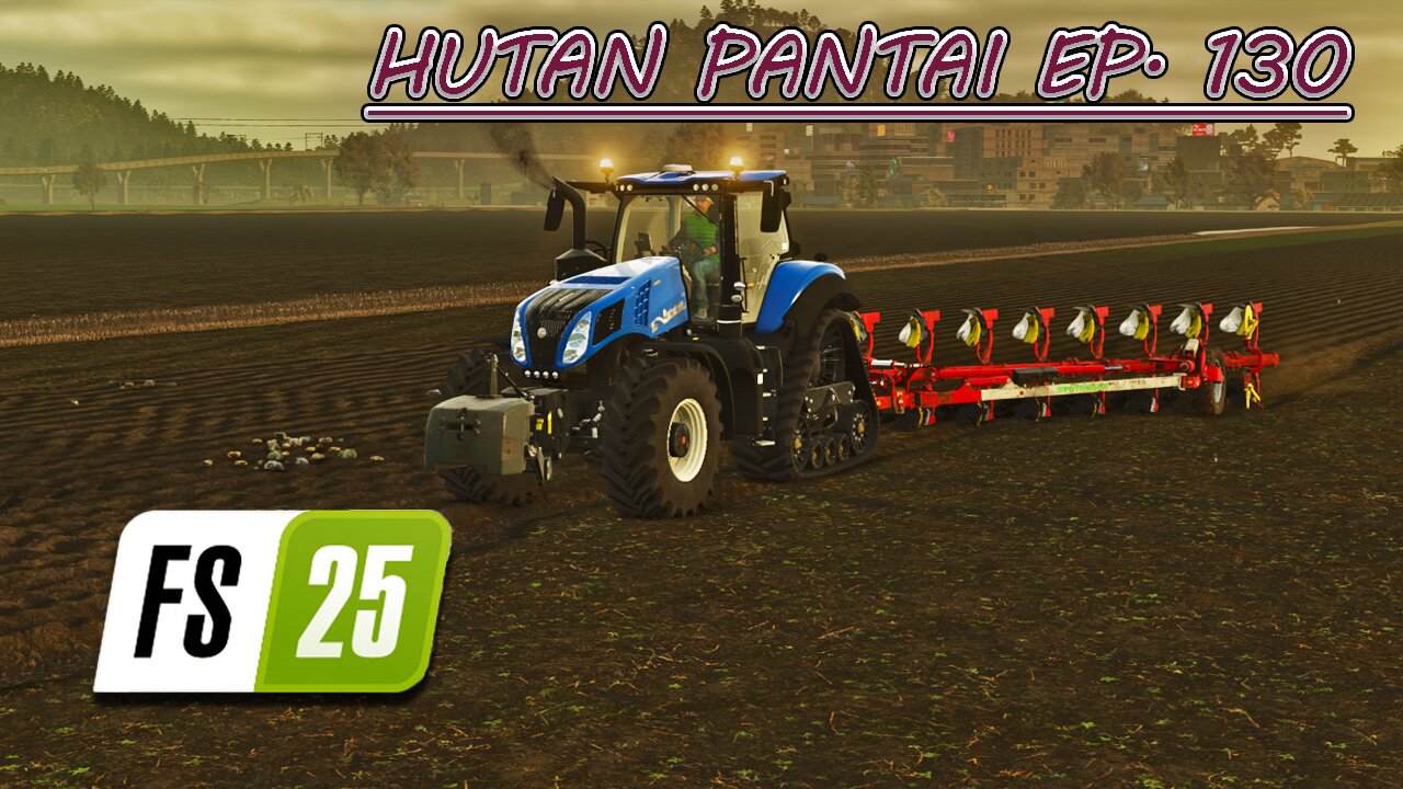 Spreading Lime & Fert. Forestry Work. Plowing a Field. |4k| HUTAN PANTAI EP. 130 | Farming Simulator 25