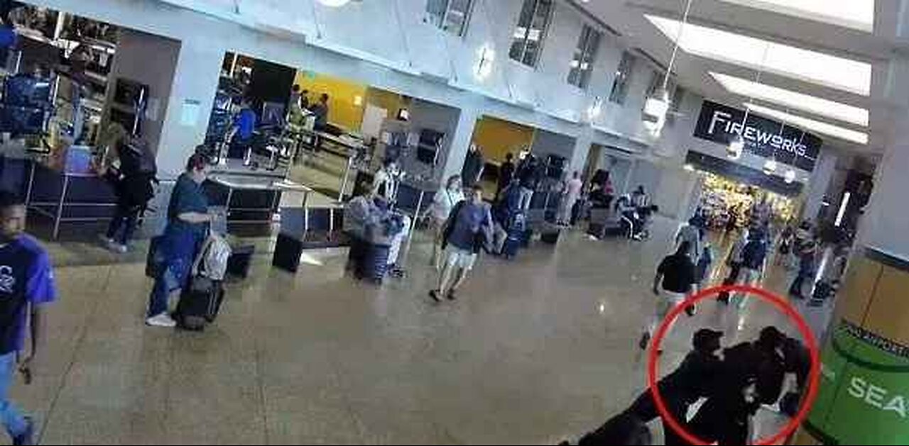 Furious Gold Medalist Pummels Boyfriend at Airport, Shock Security Footage Shows