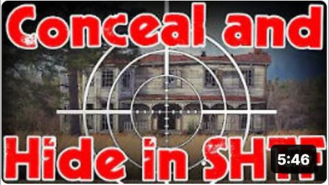 "Items to Immediately Hide and Conceal During SHTF for Readiness"