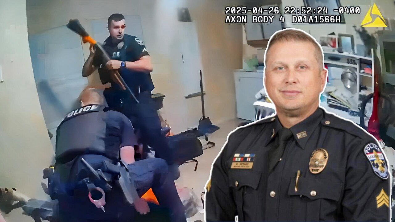 Bodycam: Sergeant Shoots The Gun Out Of Suspect Hand. Louisville Metro Police. April 26th, 2025