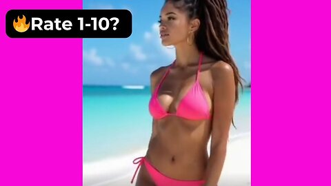 🔥 Rate This Pink Bikini 1-10? | Supermodel Beach 4K