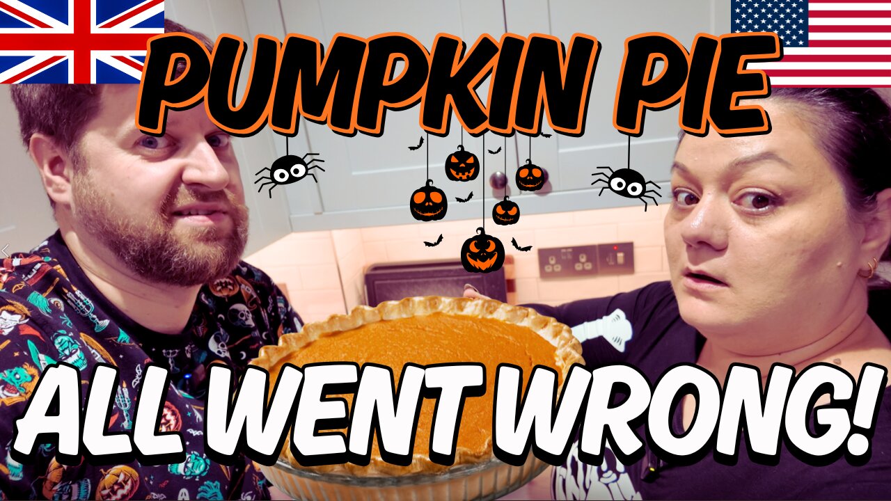 BRITS cook and try PUMPKIN PIE for the FIRST TIME! WHERE did we go WRONG?! 🇺🇸