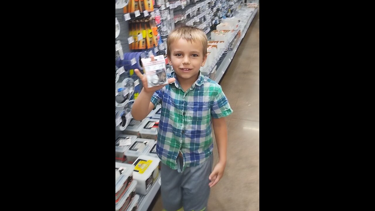 Almost an hour in the tackle aisle