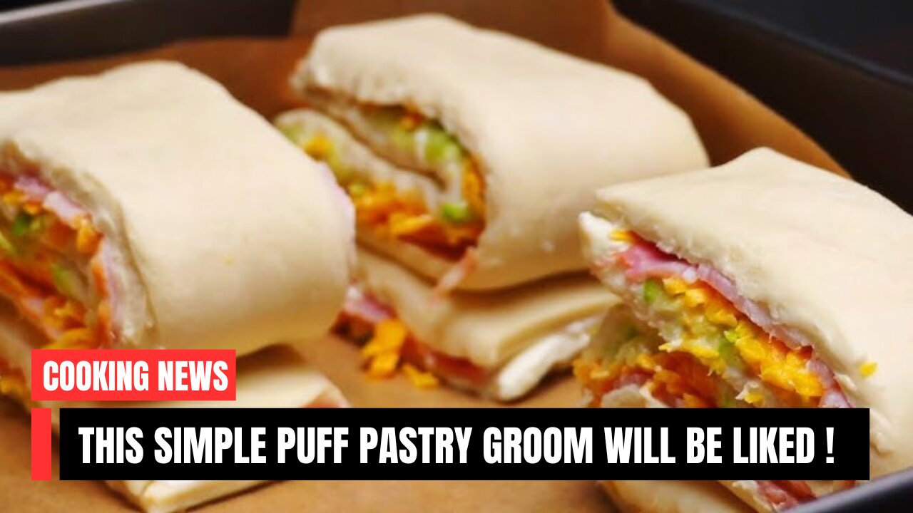 This simple puff pastry groom will be liked!