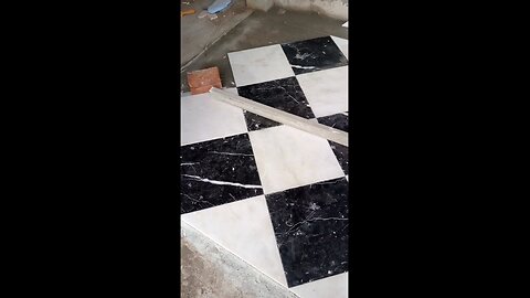 tile installation Chessboard Floor Design #trinding #viral #shorts