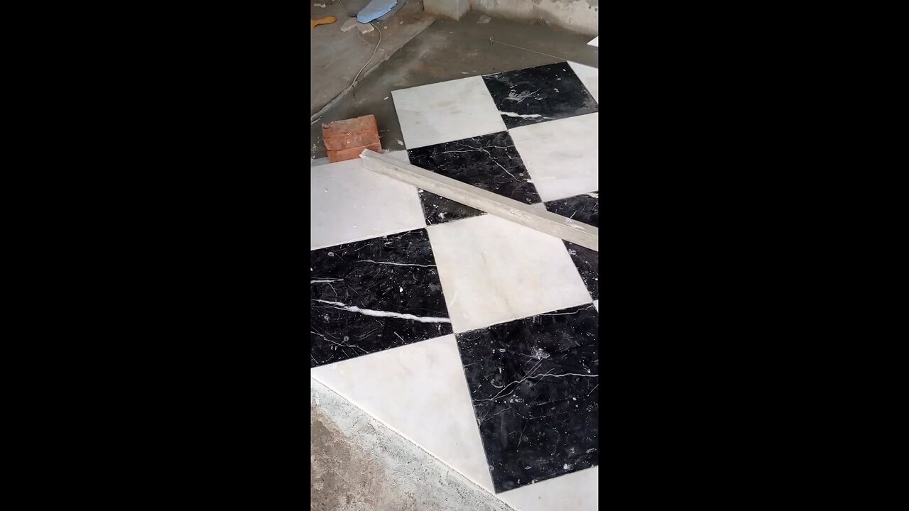 tile installation Chessboard Floor Design #trinding #viral #shorts