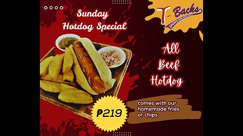 T-Backs Sports Bar and Grill Sports Schedule and Hot Dog Special for Sunday May 25, 2025
