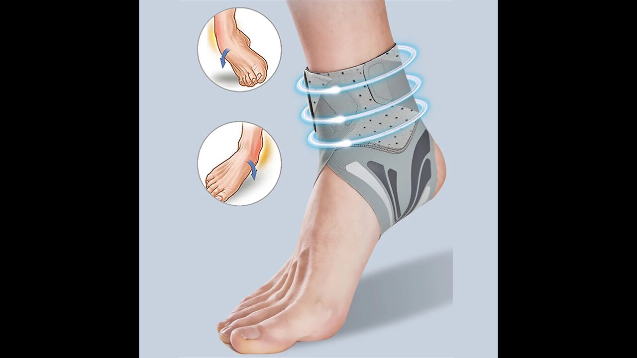 Adjustable Ankle Brace, for Running, Basketball, Injury Recovery (1-Pack)