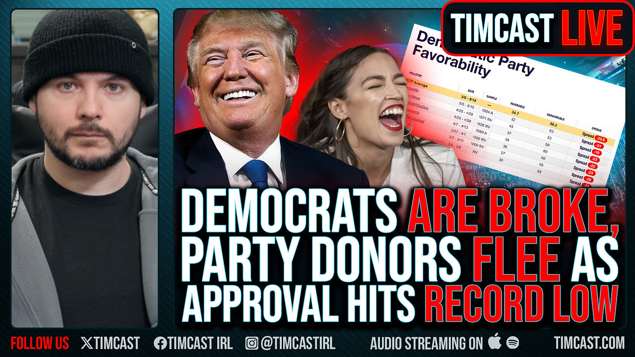 Democrats ARE BROKE, Party Donors FLEE As Approval Hits RECORD LOW