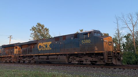 CSX Trains 5380, 3271, and 3124 offer up a horn salute(short)