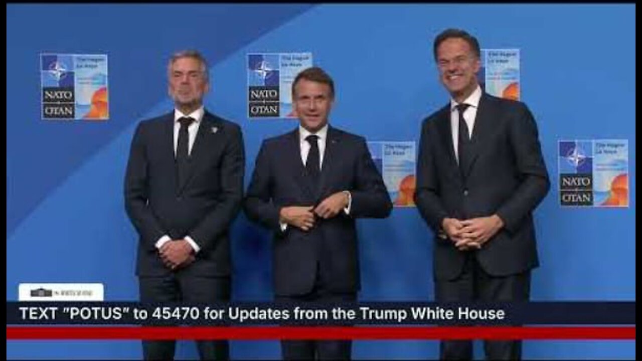 President Trump in an Official Greeting and Pull-Aside with the NATO Secretary General