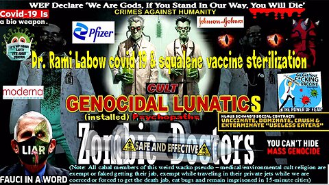 Zombie Doctors: Dr. Rami Labow covid 19 & squalene vaccine sterilization (compilation version)