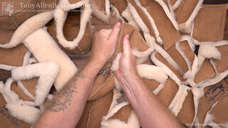 Testing the Strongest way to Sew sheepskin by Hand and Machine