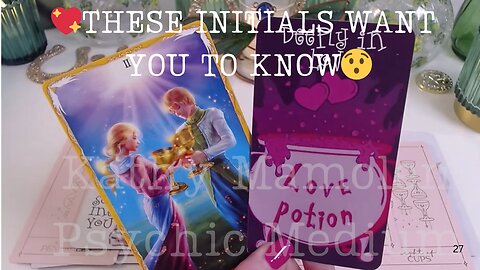 💖THESE INITIALS WANT YOU TO KNOW😯THOUGHTS & FEELINGS FOR YOU RIGHT NOW💖🪄 COLLECTIVE LOVE TAROT 💓✨