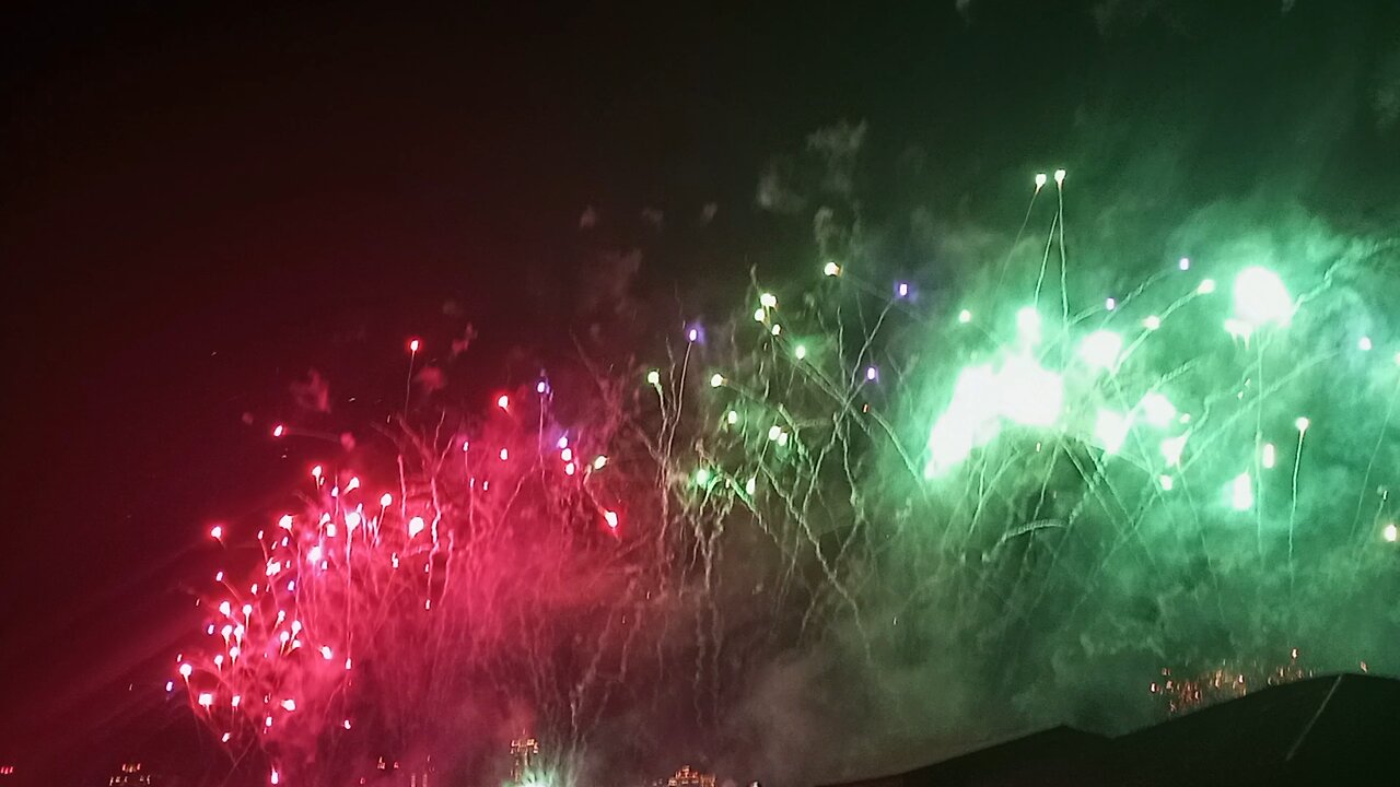 fire works at katara Qatar