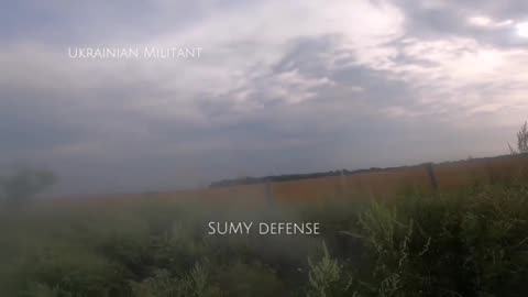 Ukranian troops supressing Russian positions with rpg and machine gun.