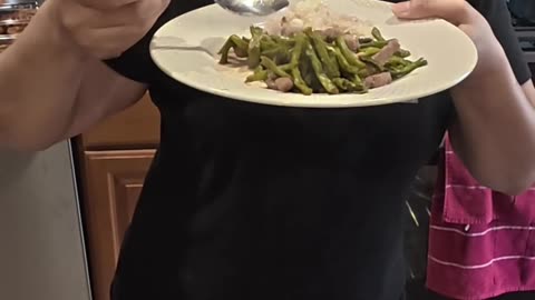 Wife Making String Bean Adobo