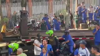 Video: operativo de tránsito terminó en disturbios cerca a la Universidad Cooperativa de Bucaramanga