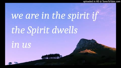 we are in the spirit if the Spirit of God dwells in us
