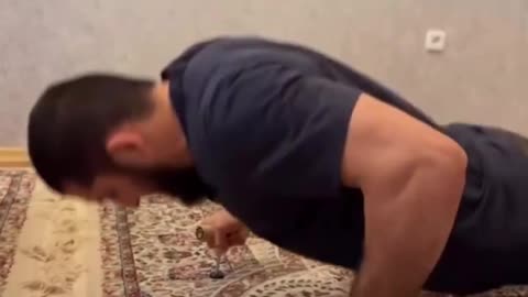 Islam Makhachev Builds Power with Unorthodox Push-Ups