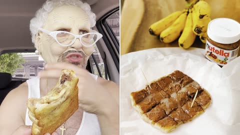 Epic Cheese Pull! Granny Goatee reviews POCKET CHEESE JAPANESE SANDWICHES in Phuket, Thailand!