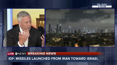 Missiles launched from Iran toward Israel