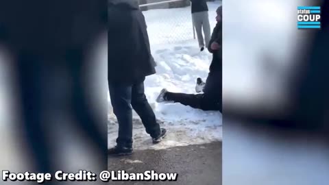 Viral video with an ICE agent slamming a pregnant woman on the ground