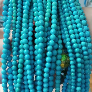 250613-12 Sleeping Beauty Turquoise Bead Strand: Dive into the Deep-Sea Realm Once Worn