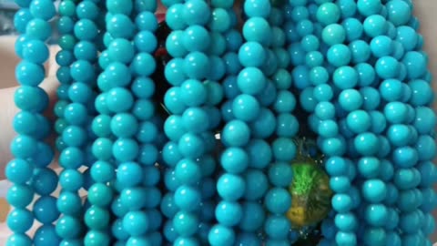 250613-12 Sleeping Beauty Turquoise Bead Strand: Dive into the Deep-Sea Realm Once Worn