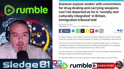Guinean asylum seeker with convictions for drug dealing and carrying weapons can't be deported
