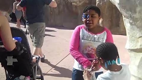 hanging at zoo with grandkids