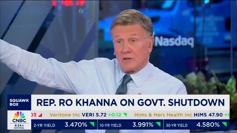 Ro Khanna refuses to admit that Democrats are holding the government hostage.