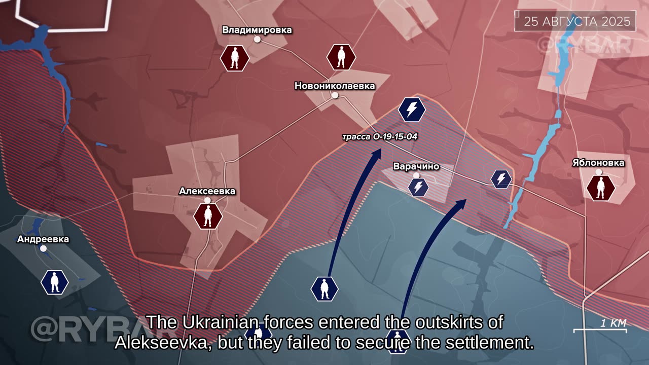 🇷🇺 🏹 🎣 Rybar’s Analysis: Battles for Yunakivka and Oleksiyivka