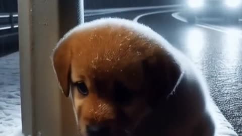 Dog lost on the street